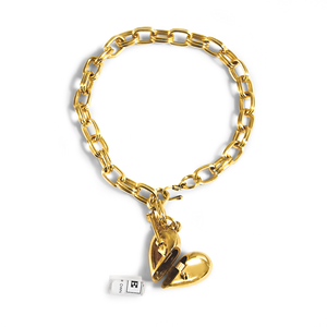 Heart + Arrow Bracelet - Gold